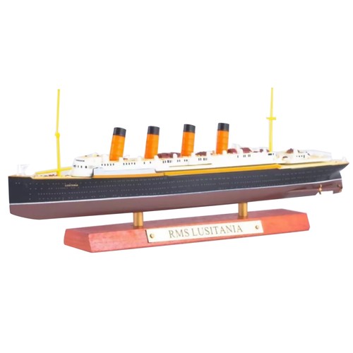 Alloy 1/1250 Scale RMS Lusitania Cruise Ship Model Boat Toys Collection Decor - Foto 6 di 13