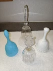4 Vintage Fenton, Crystal Lyre,Toscany Bells