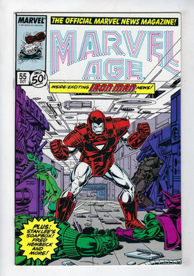 Marvel Age 55 Official Marvel News Magazine Iron Man New Armor Oct 