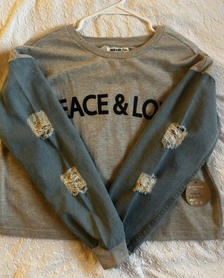 Jolie & Joy Jeans Women s Plus 2X Colorblock Crewneck Pullover Sweatshirt