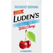 3 Pack Luden's Throat Drops, Sugar Free, Wild Cherry 25 Each