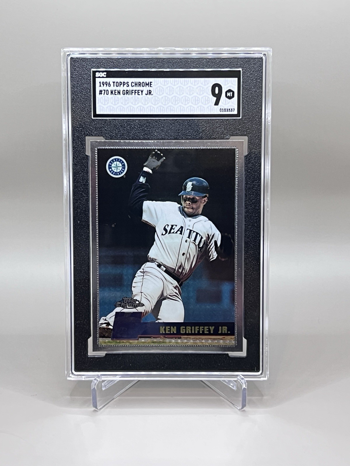1996 Topps Chrome #70 Ken Griffey Jr. SGC 9 Mint! Mariner’s Legend! 🔥