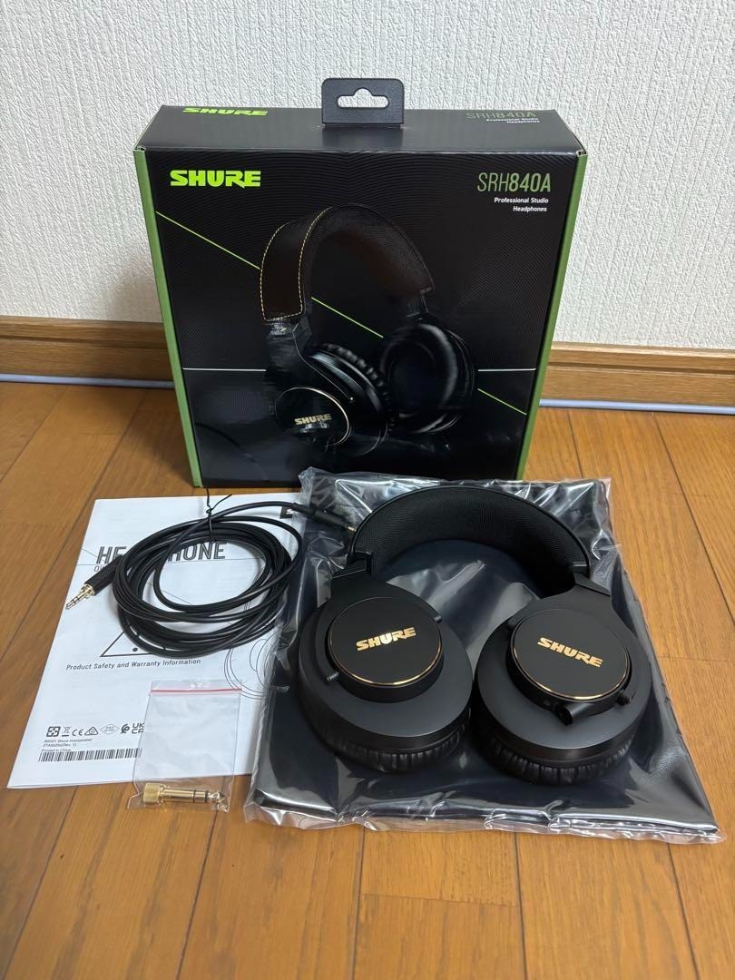 【新品未使用】SHURE SRH840A-A SHURE SRH840-A プロフェッショナル・スタジオ・ヘッドホン
