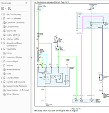 Dodge RAM 2500 1996 Complete Color Wiring Diagrams V8-360 5.9L 4x4 pdf