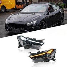 Headlights For Maserati Ghibli 2014-2019 Upgraded LED lamps Dynamic Turn Signal