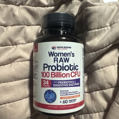 Wholesome Wellness Women's Raw Probiotic 100 Billion CFU 60 Capsules