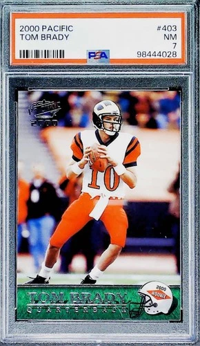 2000 Pacific Tom Brady New England Patriots #403 PSA 7 NM RC Trading Card