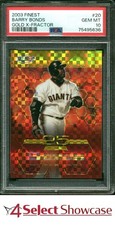 2003 FINEST GOLD X-FRACTOR #20 BARRY BONDS GIANTS #/199 PSA 10