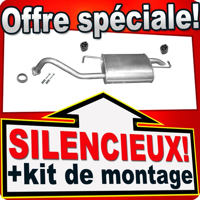 Silencieux arrière Toyota Corolla 1.4 1.6 atténuateur de bruit et réduction des vibrations