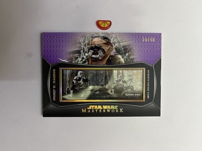 2021 Topps Star Wars Masterwork Stamp Relic Wicket W Warrick 39/50 #SC-WW 