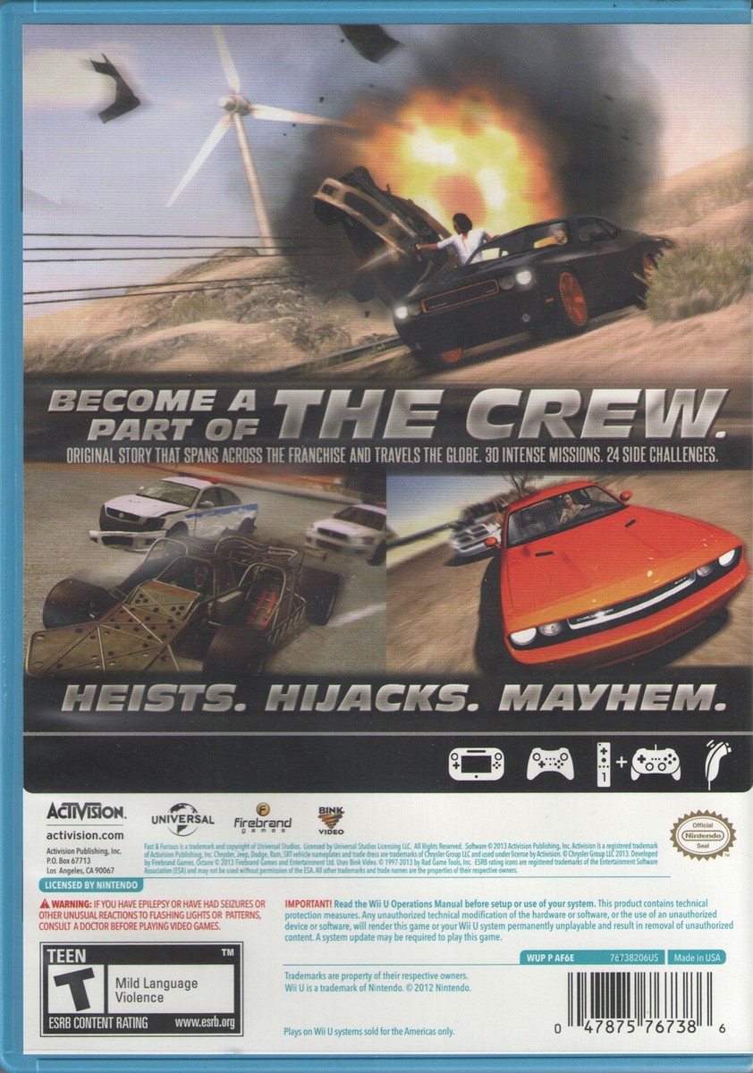 Fast & Furious: Showdown for Nintendo Wii™U 47875767386| eBay
