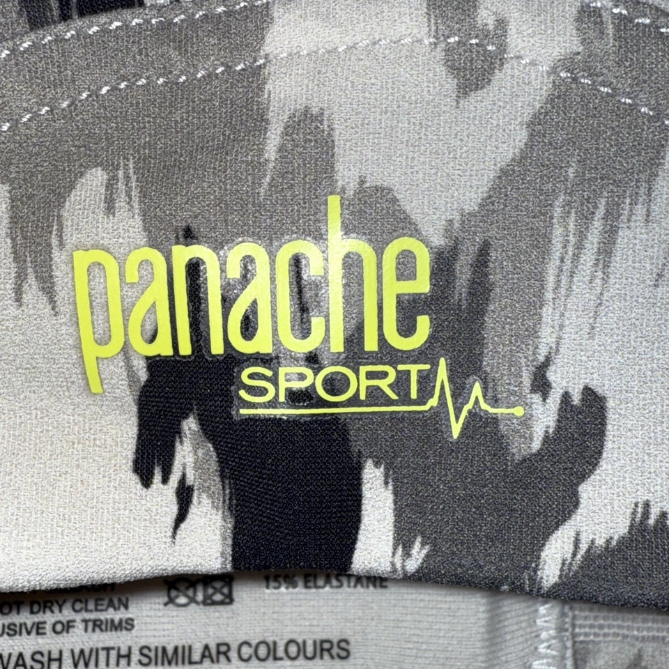 Sujetador deportivo inalámbrico PANACHE 7341A gris abstracto animal 34F inalámbrico Foto 2 de 4