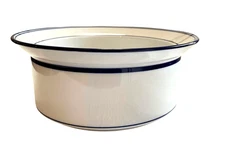 Vintage Dansk Dish Bowl 8" Blue & White Rimmed New