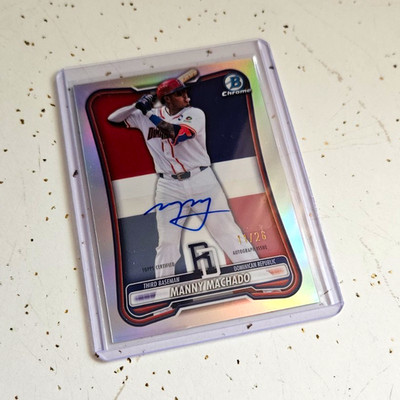 2026 Topps Bowman Chrome #WBC-70 Manny Machado Auto WBC Dominican Rep 11/26