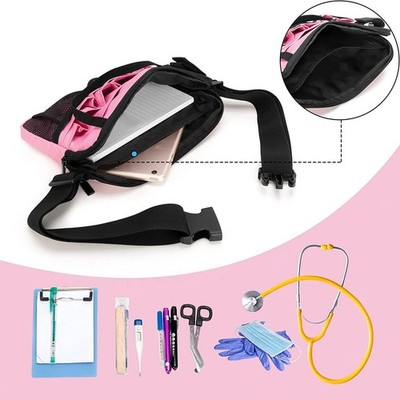 Krankenschwester Bauchtasche mit verstellbarem Hüftgurt mit Bandhalter mehrere Taschen Krankenschwester