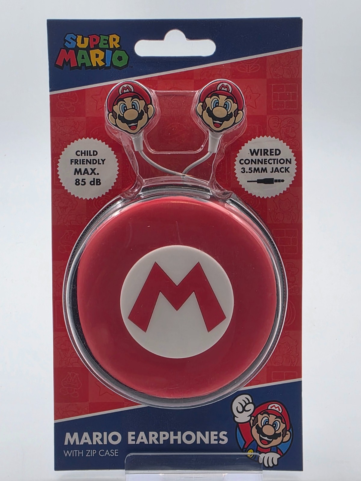 Kinder In-Ear Kopfhörer + Tasche | 85 dB | Kabelgebunden | Super Mario |