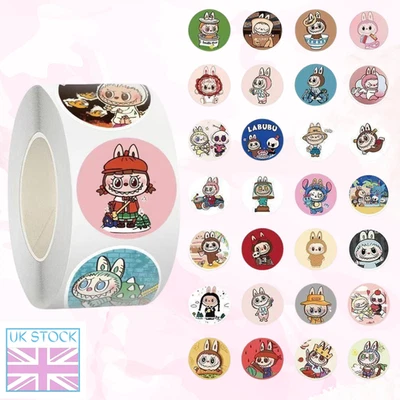 500 PCS Labubu The Monsters Cartoon Stickers Roll | UK Seller | Fast Dispatch