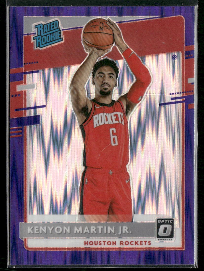 2020-21 Donruss Optic Kenyon Martin Jr. RC Purple Shock #197 Houston Rockets