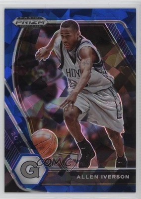 2021-22 Panini Prizm Draft Picks Blue Ice 18/99 Allen Iverson #85 HOF 0z4z