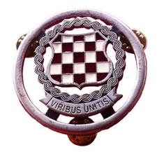 Viribus Unitis • HVO Wartime Badge • Croatian Chequered Shield • 1990s