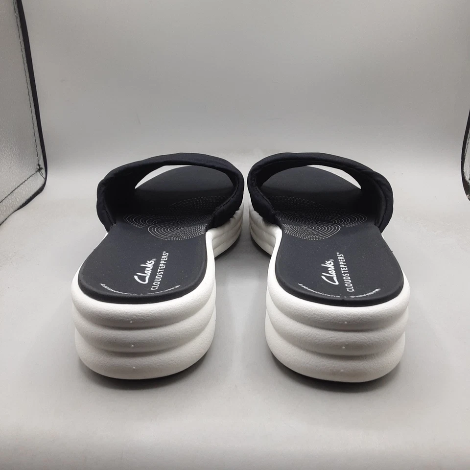 Sandalias Clarks Drift Petal para mujer 7,5 M tela negra A136 Foto 4 de 4