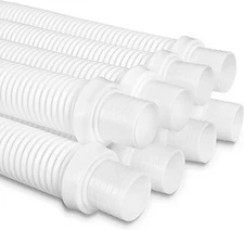 Swimming Pool Vacuum Hose 8-Pack, 40” Flexible Cleaner White 