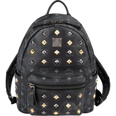 MCM Monogram Visetos Black Stark Bebe Boo Backpack Rucksack