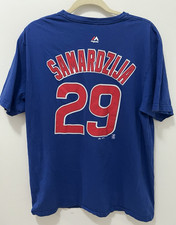 Chicago Cubs Shirt Size XL Jeff Samardzija #29 MLB Baseball Blue Majestic