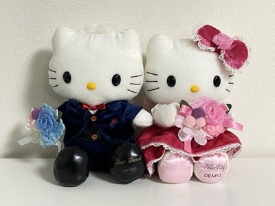 Sanrio Hello Kitty Dear Daniel Wedding Plush Doll Pair Set Bouquet Flower Dress
