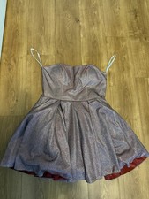 Sherri Hill Strapless A-line glitter cocktail dress