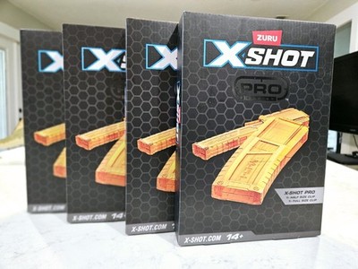 4 boxes Zuru X-Shot  X Shot Pro, 1 Half Clip And 1 Full Clip.  Clips Only . New
