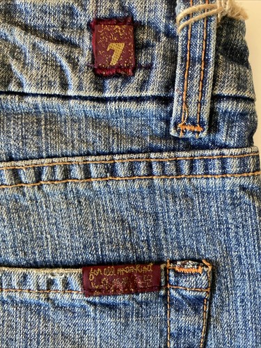 NWT 7 SEVEN FOR ALL MANKIND "A" POCKET JEAN BLUE DENIM Size 30 MEDIUM WASH - Picture 9 of 15