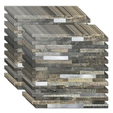 WEIEMISC 20-Sheet Peel and Stick Backsplash Tile, PVC Mixed Metal Stick on Ba...