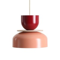 HäNgelampe Esszimmer Rot Koralle Wohnzimmer B:30 Cm E27 Pendelleuchte Esstisch