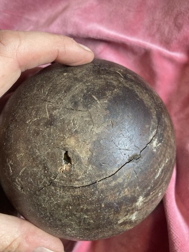 3x Antique Bowling Balls Victoria Bowls Skittles? Lignum Vitae Very Heavy - Picture 6 of 10