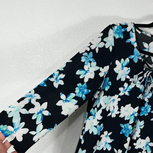 Camicetta Calvin Klein collo allacciato donna taglia M floreale manica 3/4 casual business - Foto 4 di 14
