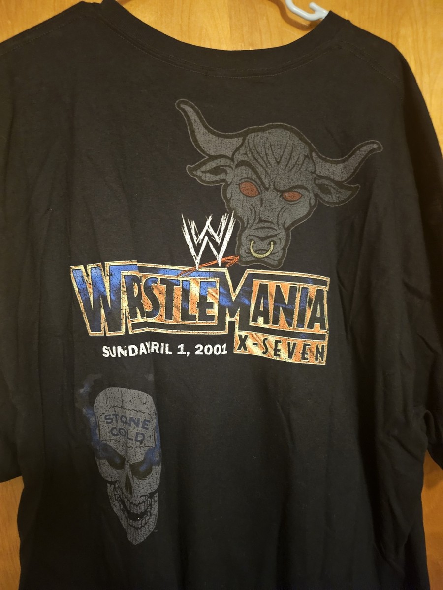 WWE WrestleMania 17 X-Seven The Rock Stone Cold Black T