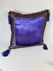 2 Vintage Pillow Mustard Gold Green Purple Velvet Mid Century Boho — photo 2