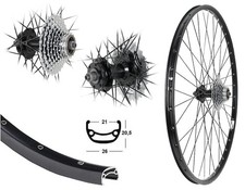 28" Hinterrad 21-622 Laufrad Disk 6-Loch Scheibenbremse + 9-Fach Kranz 27 Gang