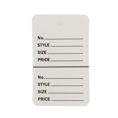 SSWBasics Large Unstrung White Perforated Coupon Price Tags 1¾  W x 2  H