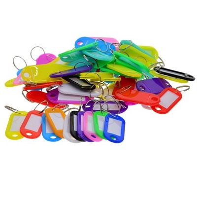 50Pcs Assorted Color Key ID Namensschild mit Label Window Key Split