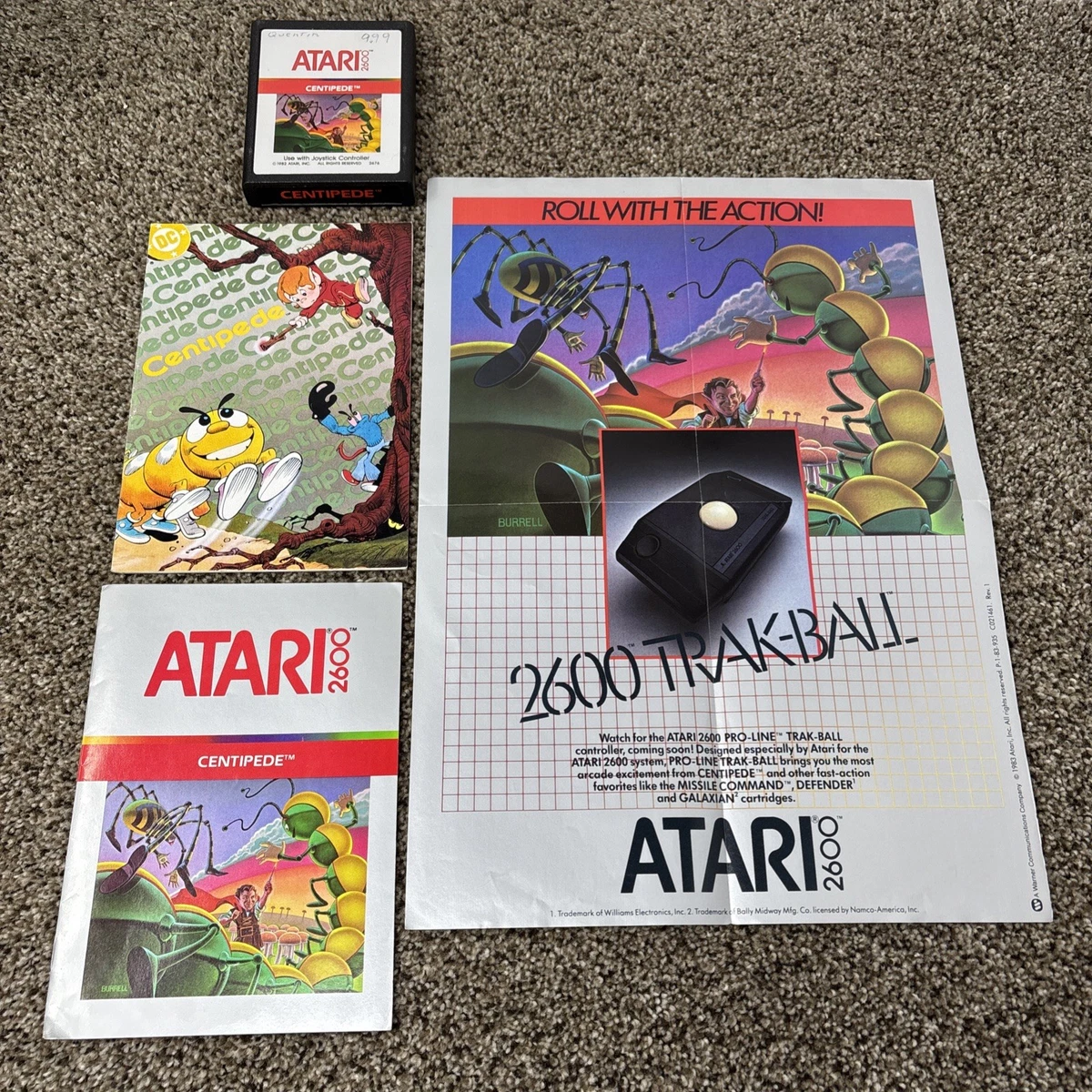 Jeu Centipede / Atarisoft Pour ColecoVision PAL Atari 2600, En Loose, Testé