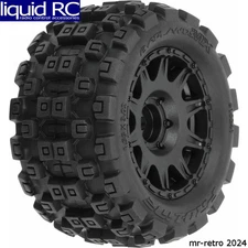 Pro-Line 1024110 Badlands MX 1.85 All-Terrain Truck Tires 4 Mounted on Raid
