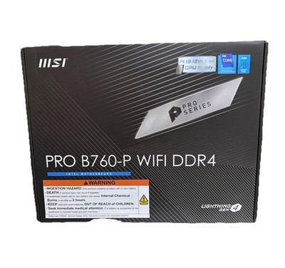 MSI PRO B760-P WIFI DDR4 LGA 1700 (l12th&13th Gen), SATA 6Gb/s  Motherboard WiFi