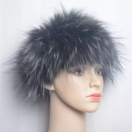 Damen Echtfell Schal warm weich Strick elastisch Echtfell Stirnband Naturfell Schals - Bild 29 von 52