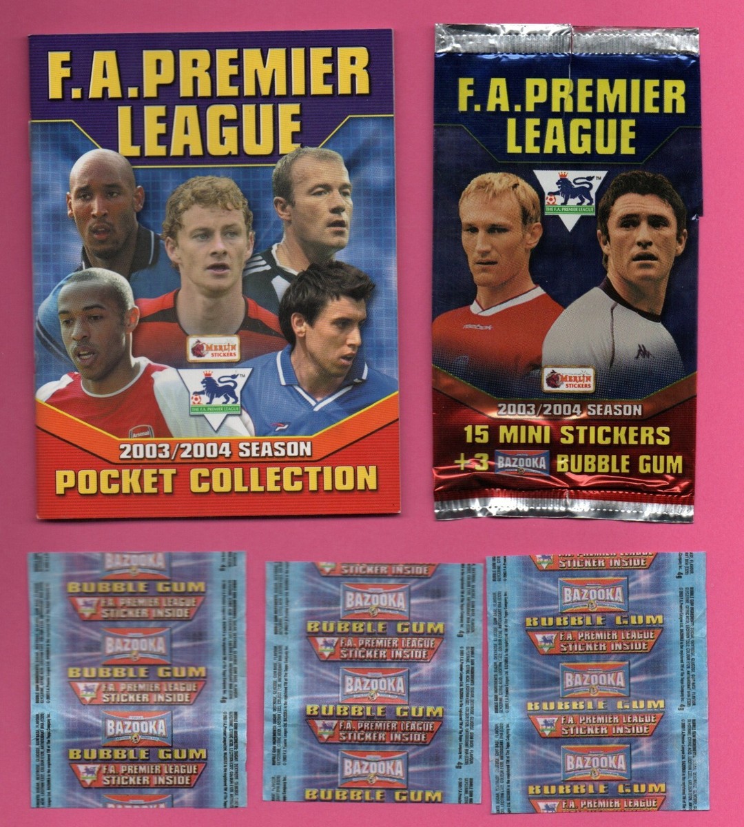 Merlin · Premier League 2003/2004 · Pocket Collection · album stickers