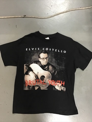 90s Elvis Costello Brutal Youth Tour T Shirt Concer 1990s vintage concert t-shirt, vintage, size L, single stitch, B+ condition