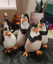 Penguins Of Madagascar Action Figure Toy 3D Print 4 pcs/set