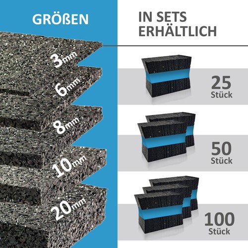 100 Stück Terrassenpad Terrassenpads Terrassenunterlage Gummigranulat - Bild 6 von 14