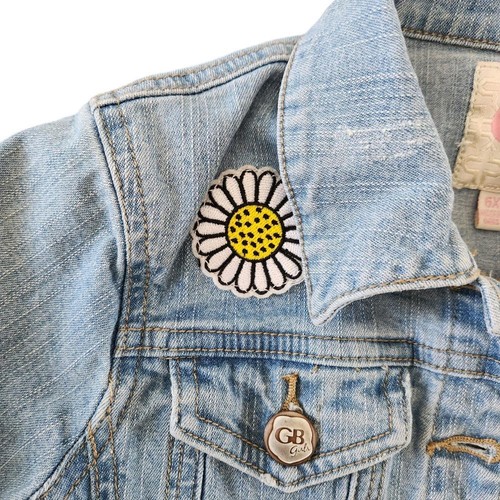 GB Girls Patch Light-Wash Jean Jacket / Size 6X - Picture 3 of 9